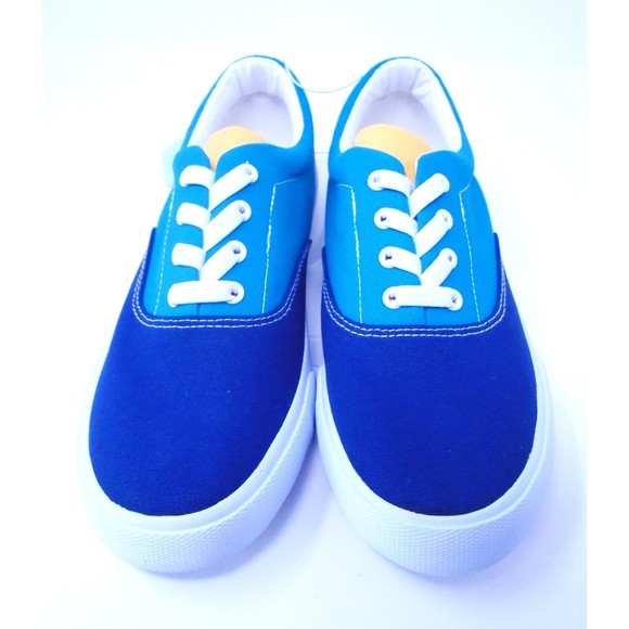 Brand New Cat & Jack Blue/Aqua/Orange Boys Size 6 Shoes/Sneakers Elastic Laces - Picture 4 of 9